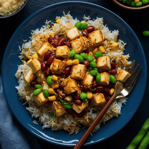 Spicy Tofu Stir-Fry with Basmati Rice